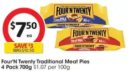 Coles Four'N Twenty Traditional Meat Pies offer