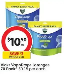 Coles Vicks VapoDrops Lozenges offer