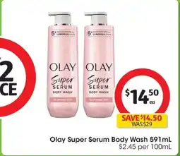 Coles Olay Super Serum Body Wash offer