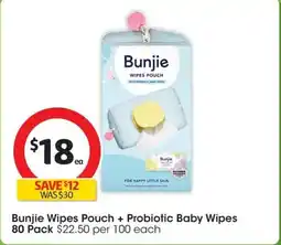Coles Bunjie Wipes Pouch + Probiotic Baby Wipes offer