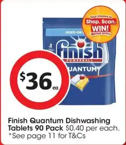 Coles Finish Quantum Dishwashing Tablets offer
