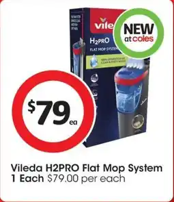 Coles Vileda H2PRO Flat Mop System 1 Each offer
