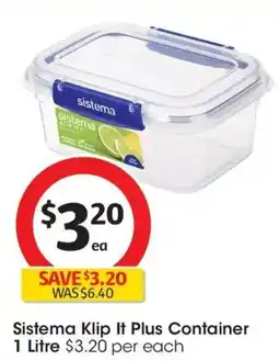 Coles Sistema Klip It Plus Container offer