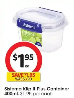 Coles Sistema Klip It Plus Container offer