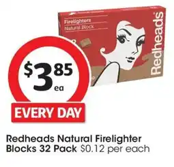 Coles Redheads Natural Firelighter Blocks offer