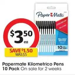 Coles Papermate Kilometrico Pens offer