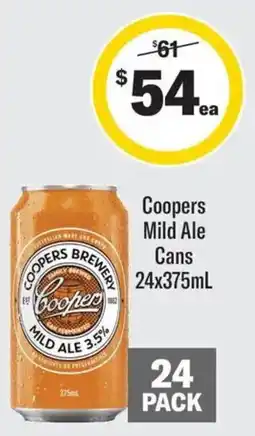 Coles Coopers Mild Ale Cans offer