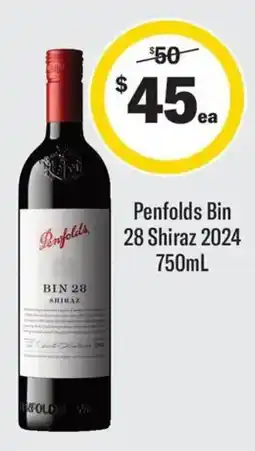 Coles Penfolds Bin 28 Shiraz 2024 offer