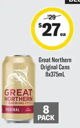Coles Great Northern Original Cans offer