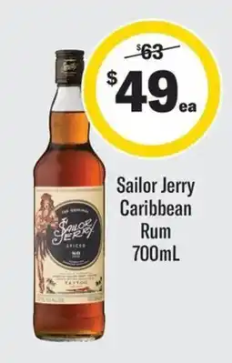 Coles Sailor Jerry Caribbean Rum offer