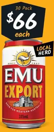 Cellarbrations Emu Export Block Cans offer