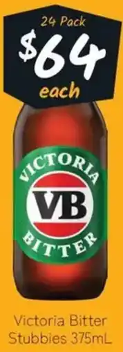 Cellarbrations Victoria Bitter Stubbies offer