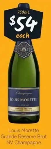 Cellarbrations Louis Morette Grande Reserve Brut NV Champagne offer