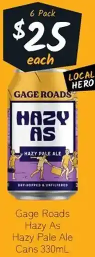 Cellarbrations Gage Roads Hazy As Hazy Pale Ale Cans offer