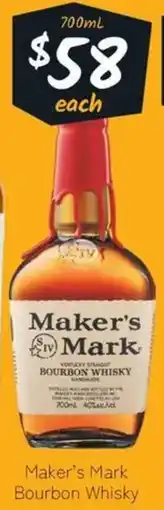 Cellarbrations Maker's Mark Bourbon Whisky offer