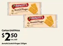 Campbells Wholesale Arnott's Scotch Finger offer