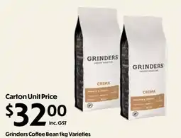 Campbells Wholesale Grinders Coffee Bean 1kg Varieties offer