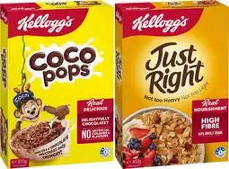IGA Kelloggʼs Cereal Coco Pops 320g, Just Right 460g or Froot Loops 285g offer
