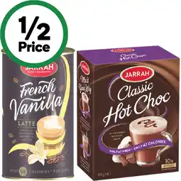 Woolworths Jarrah Hot Chocolate Sachets Pk 10 or Jarrah Coffee Tins 250g offer