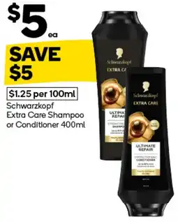 Woolworths Schwarzkopf Extra Care Shampoo or Conditioner offer