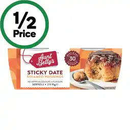 Woolworths Aunt Betty’s Pudding offer