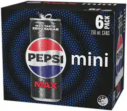 IGA Pepsi Mini Cans Selected Varieties offer
