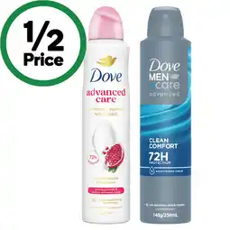 Woolworths Dove Advanced Care 72hr Deodorant Aerosol offer