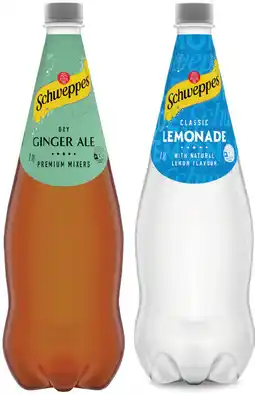 IGA Schweppes Mixers, Soft Drink or Natural Mineral Water 1.1 Litre Selected Varieties offer