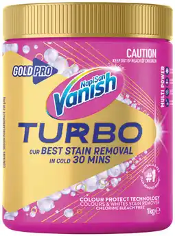 IGA Vanish Napisan Gold Pro Turbo Stain Remover Powder Selected Varieties offer