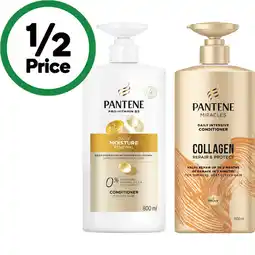 Woolworths Pantene Pro-V Shampoo or Conditioner 800-900ml or Pantene Miracles Shampoo or Conditioner 600-650ml offer