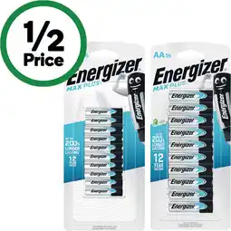 Woolworths Energizer Max Plus Batteries AA or AAA Pk 16 offer