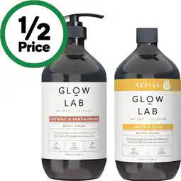 Woolworths Glow Lab Body Wash or Hand Wash Refill 900ml offer