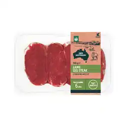 Woolworths Australian Lamb Leg Steak offer