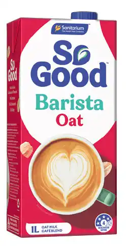 IGA Sanitarium So Good Barista Oat or Almond Long Life Milk 1 Litre offer