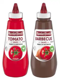 IGA MasterFoods Barbecue or Tomato Squeezy Sauce 475‑500mL Selected Varieties offer