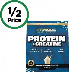 Woolworths Famous Nutrition Protein + Creatine Powder offer