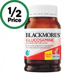Woolworths Blackmores Glucosamine Sulfate 1500mg Joint Health Vitamin Tablets offer