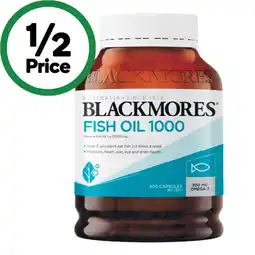 Woolworths Blackmores Fish Oil 1000mg Omega-3 Capsules offer