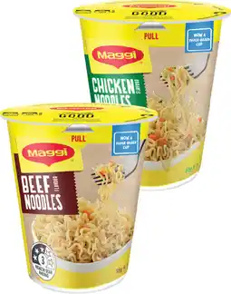 IGA Maggi Cup Noodles 58‑65g Selected Varieties offer