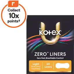 Woolworths U by Kotex Zero Liners offer