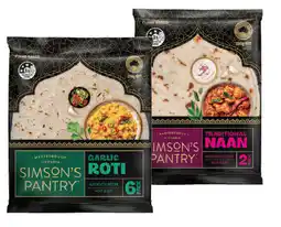 IGA Simson’s Pantry Naan 250g or Roti 270g Selected Varieties offer