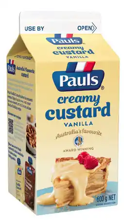 IGA Pauls Vanilla Custard Selected Varieties offer