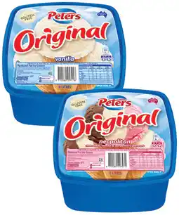 IGA Peters Original Ice Cream Selected Varieties offer