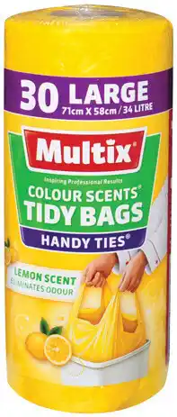 IGA Multix Colour Scents Handy Ties Tidy Bags 25‑35 Pack Selected Varieties offer