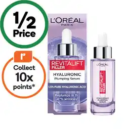 Woolworths L'Oréal Paris Revitalift Filler Plumping Serum offer