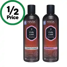 Woolworths Hask Curl Care Shampoo or Conditioner 355ml offer