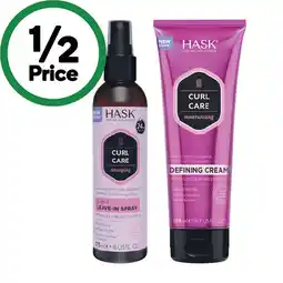 Woolworths Hask Curl Care 5-in-1 Leave-In Spray 175ml or Defining Cream 198ml offer
