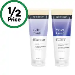 Woolworths John Frieda Shampoo or Conditioner 250ml offer