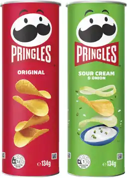 Coles Pringles Potato Crisps-134g offer