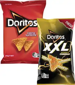 Coles Doritos or XXL Corn Chips 150g-170g offer